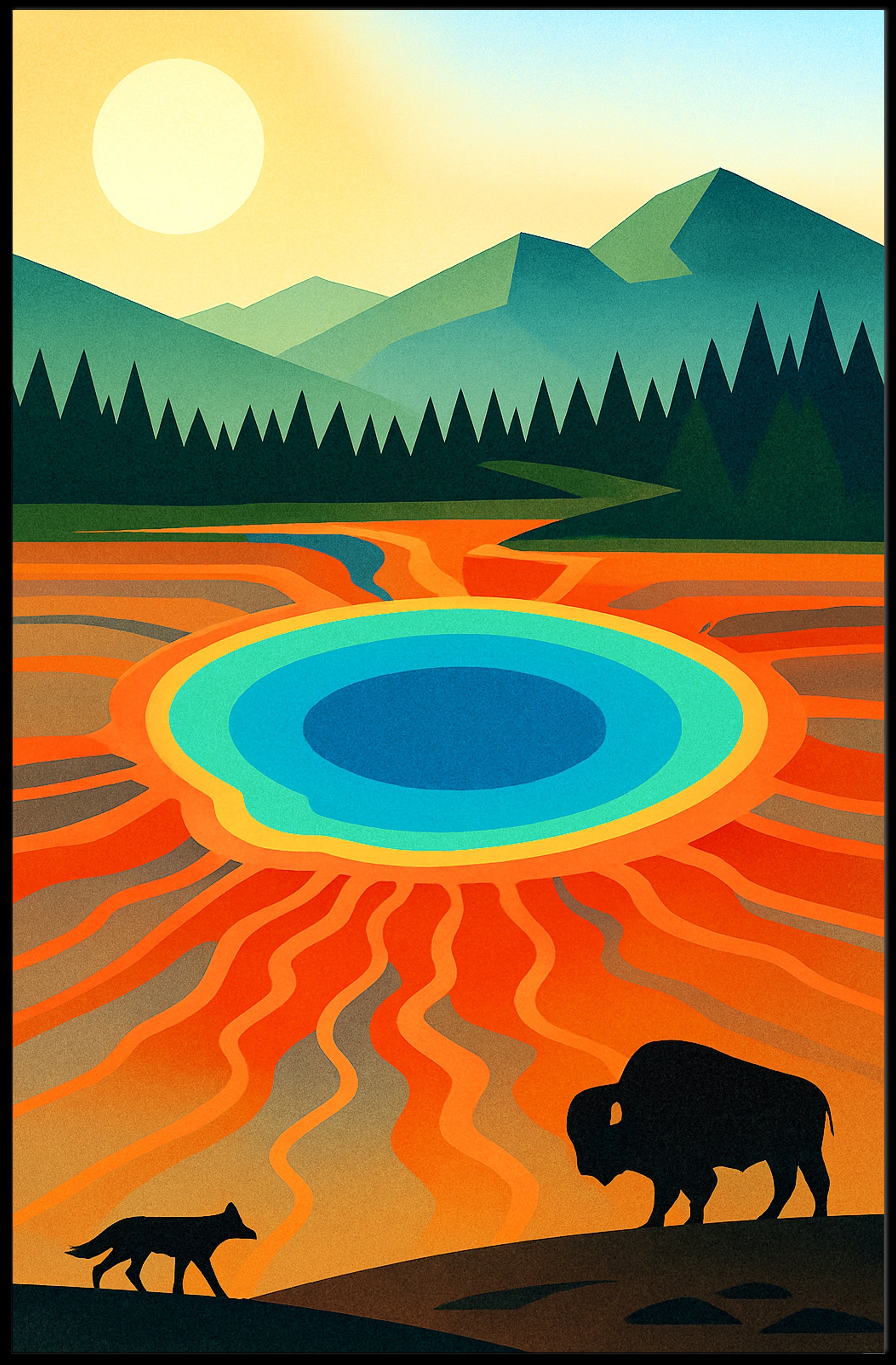 Yellowstone Wonders Poster PosterGoat