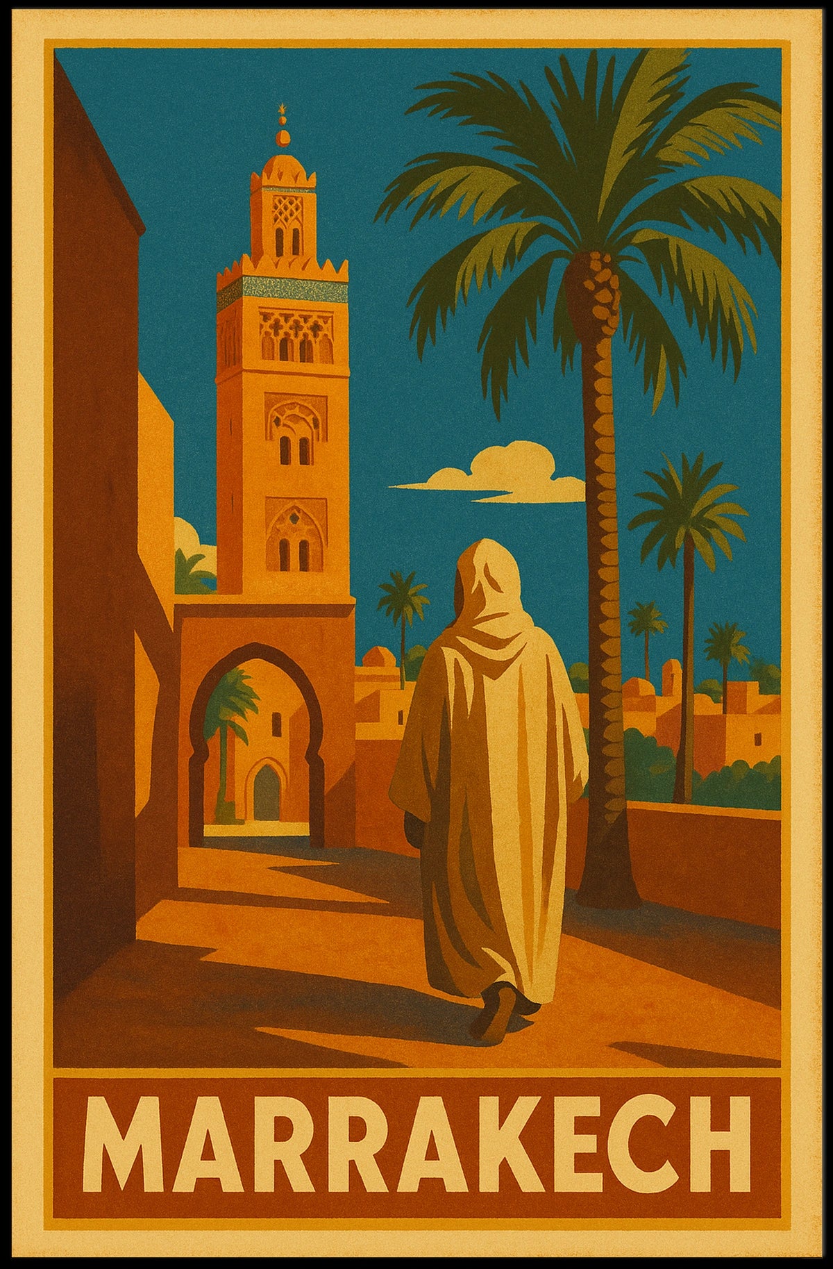 Marrakech Travel Poster