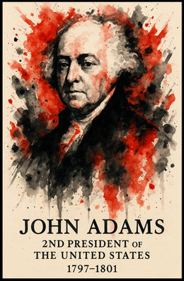 John Adams Watercolor Portrait Historical or Presidential Poster