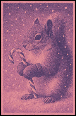 Festive Squirrel Delight Poster