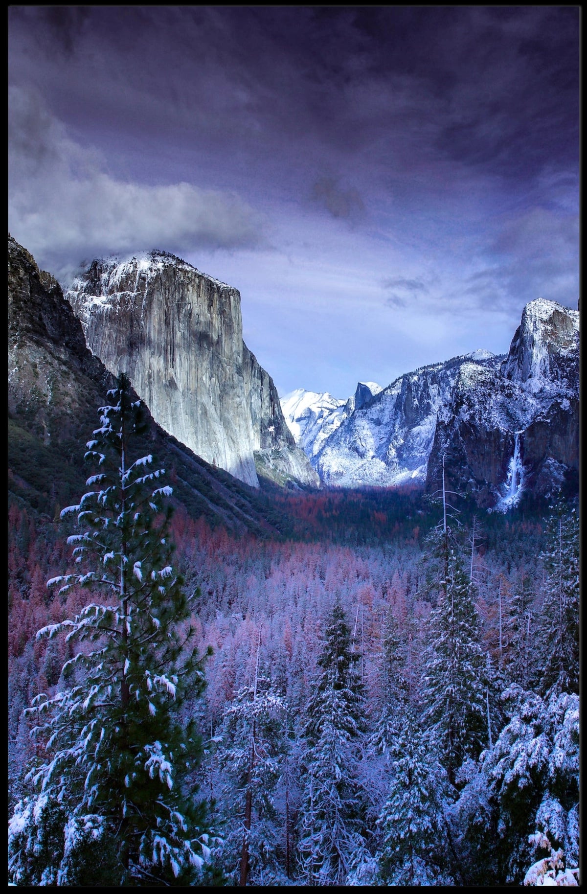 Yosemite Valley Winter Serenity National Park Poster