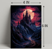 Enchanted Castle Under A Blood Moon Poster