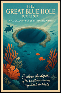 The Great Blue Hole Belize Poster
