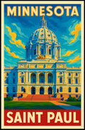 Minnesota State Capitol Saint Paul Poster