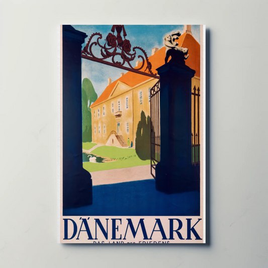 Denmark Land of Peace Vintage Poster