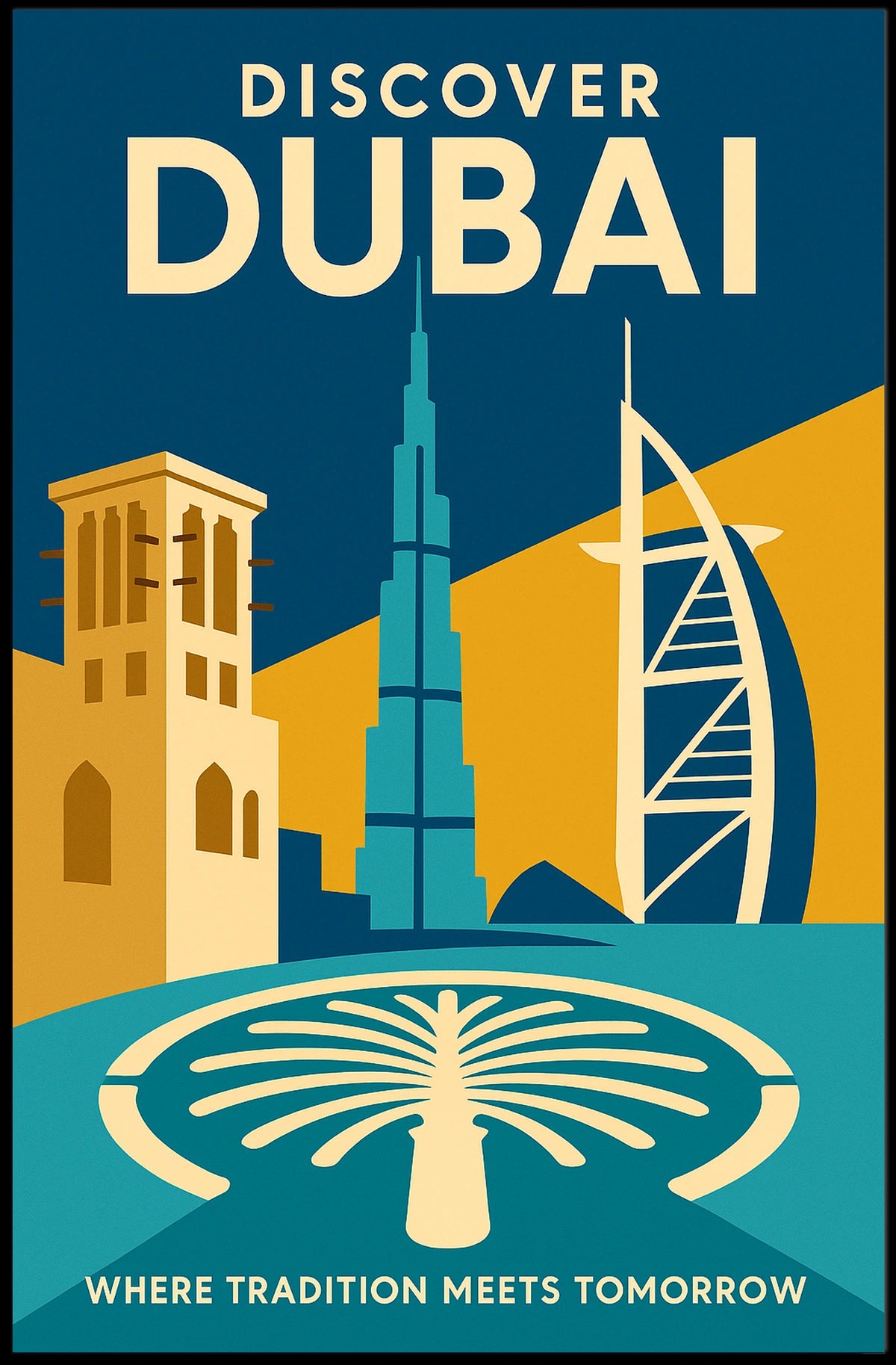 Discover Dubai Poster For Home And Office Vibrant Tradition
