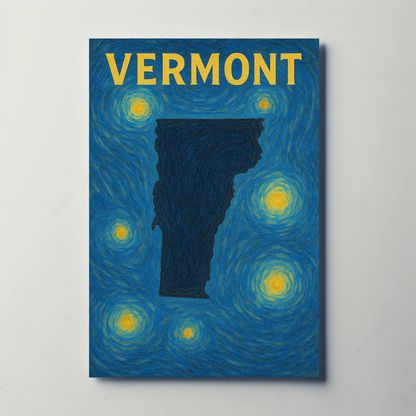 Vermont Starry Night Poster