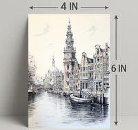 Amsterdam Canal Scene Poster