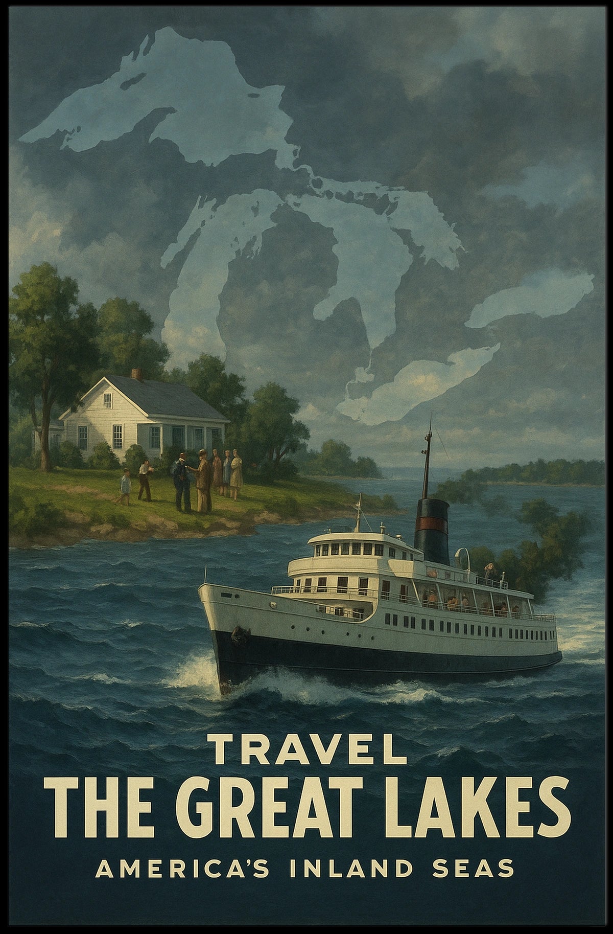 Travel the Great Lakes Poster