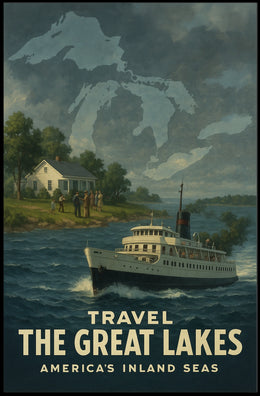 Travel the Great Lakes Poster