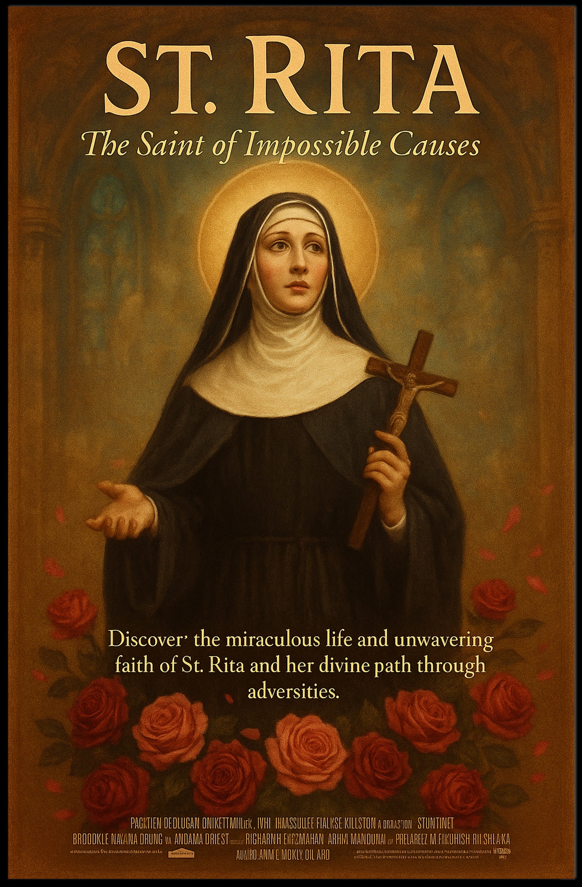 St. Rita Religious Iconography Art Poster - Cultural or Heritage Poster