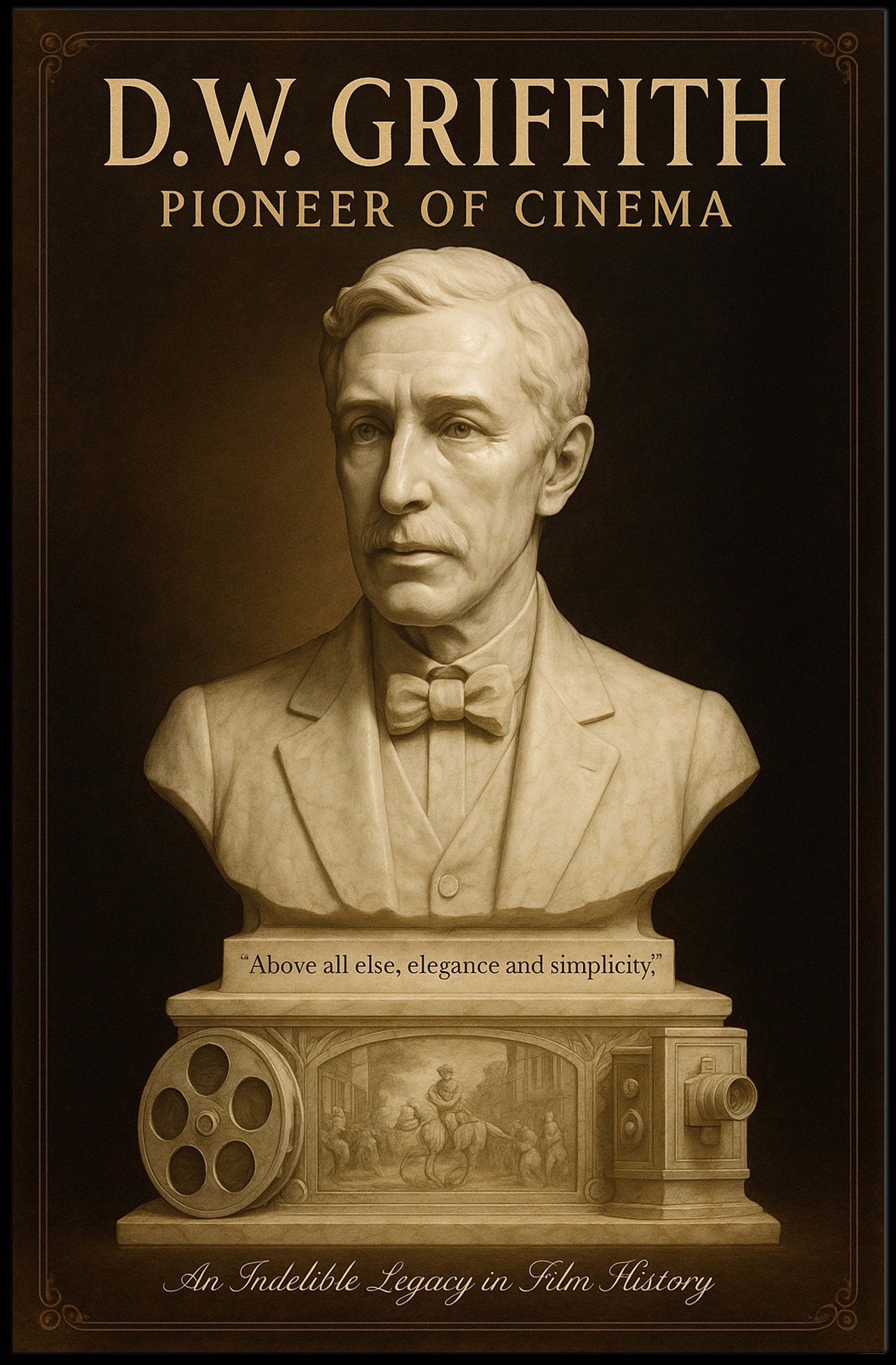 D.W. Griffith Pioneer of Cinema Wall Art Print PosterGoat