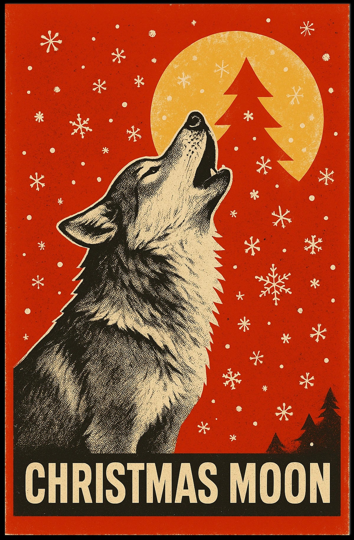 Christmas Moon Poster