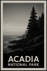 Acadia Coastal Vintage Travel Decor Lovers Poster