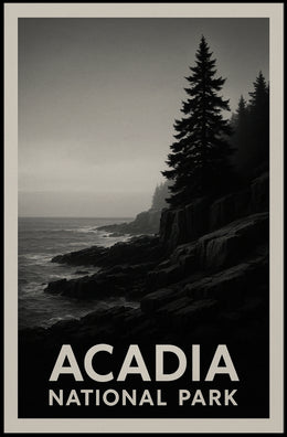 Acadia Coastal Vintage Travel Decor Lovers Poster