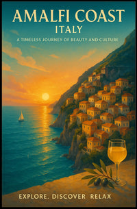 Amalfi Coast Sunset Beauty Culture Poster