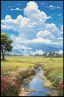 Serene Countryside Landscape Poster