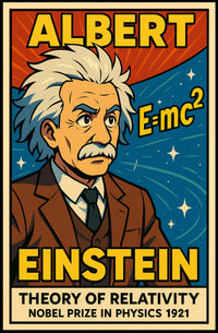 Einstein Relativity Vintage Science Decor Aesthetic Nostalgia Educational Wall Art Curious Minds Poster