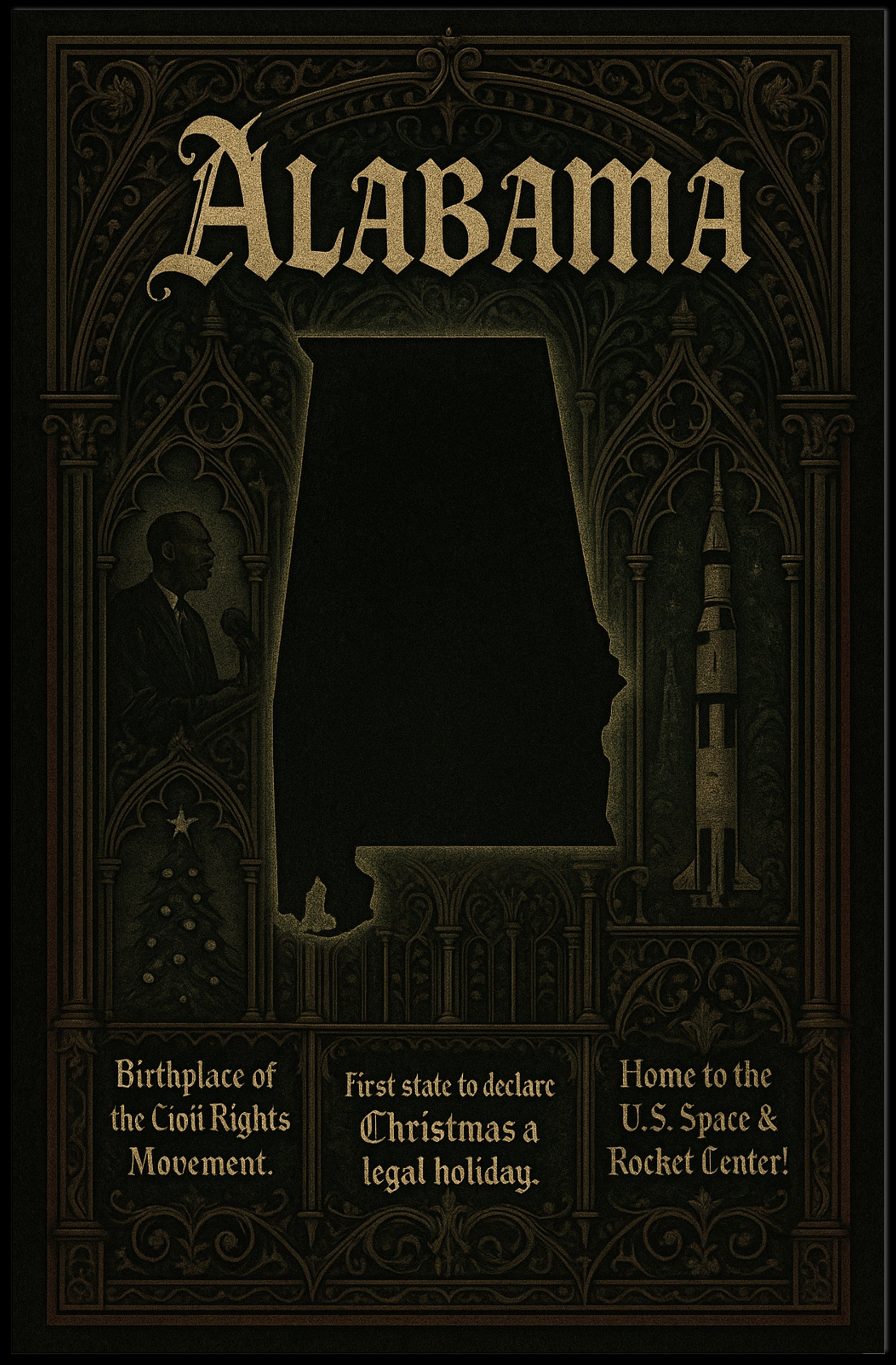 Alabama A Historical And Cultural Poster