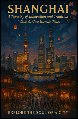 Shanghai A Tapestry of Innovation and Tradition Poster