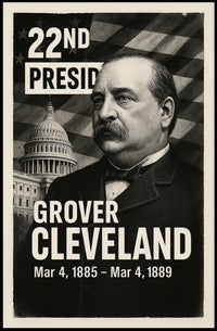 Grover Cleveland 22nd President of the United States Digital Montaje Poster