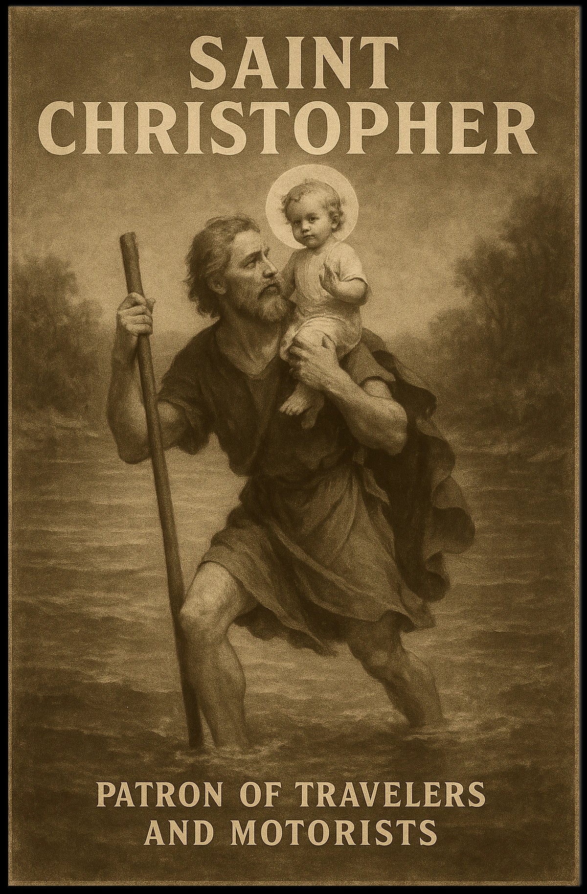 Saint Christopher Patron Of Travelers Poster