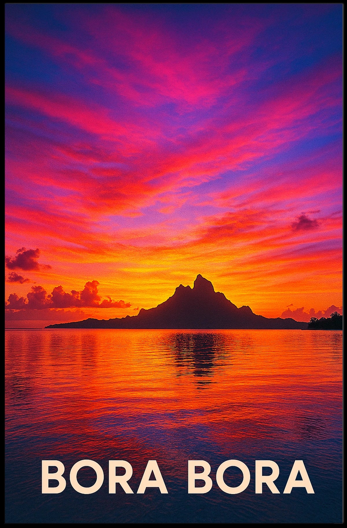 Bora Bora Sunset Poster