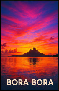 Bora Bora Sunset Poster