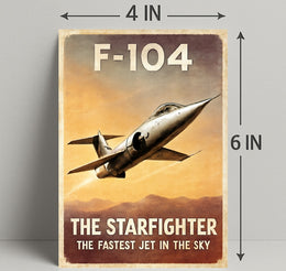 F-104 Starfighter The Fastest Jet Poster PosterGoat