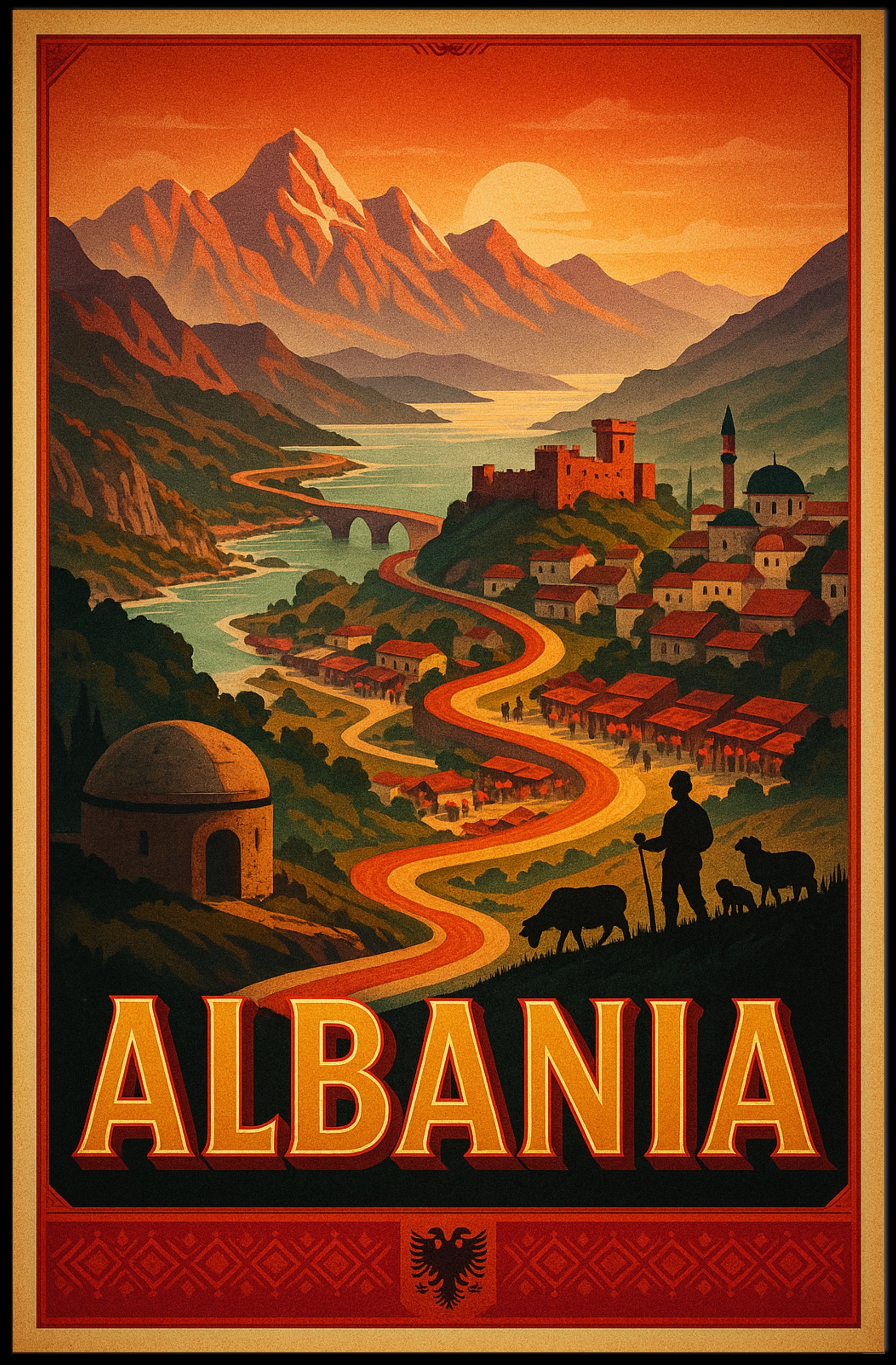 Scenic Albania Wall Art Print for Decor Lovers