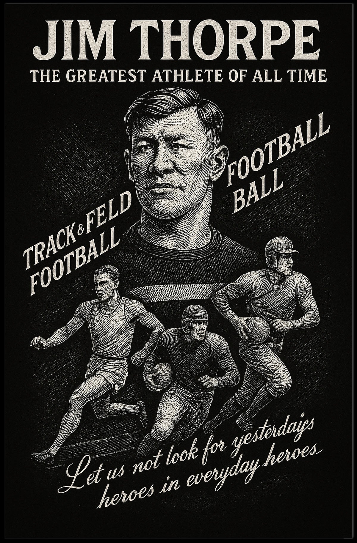 Jim Thorpe The Greatest Athlete of All Time Poster