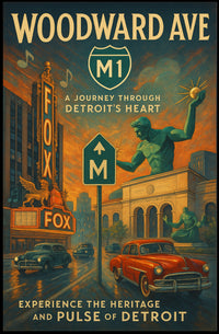 Woodward Ave A Journey Through Detroits Heart Poster PosterGoat
