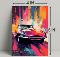 Vibrant Classic Car Art Poster