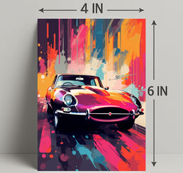 Vibrant Classic Car Art Poster