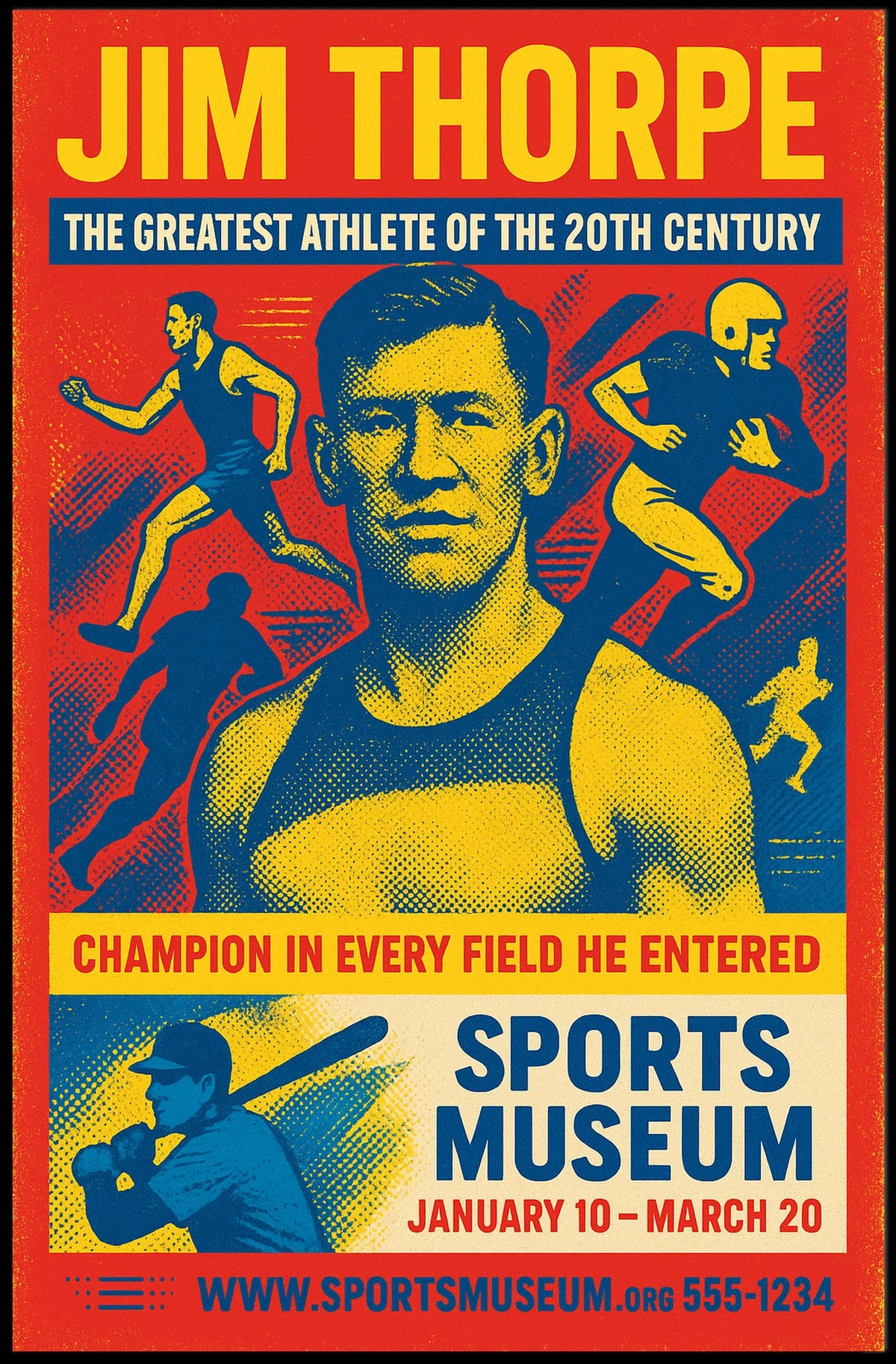 Jim Thorpe Legendary Athlete Tribute Jim Thorpe Poster
