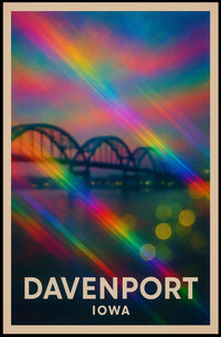 Davenport Iowa Scenic Vibrant View Impressionism Poster