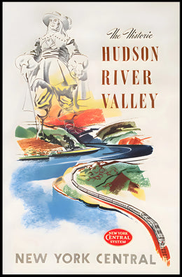 Hudson River Valley Adventure Poster Vintage Wall Art