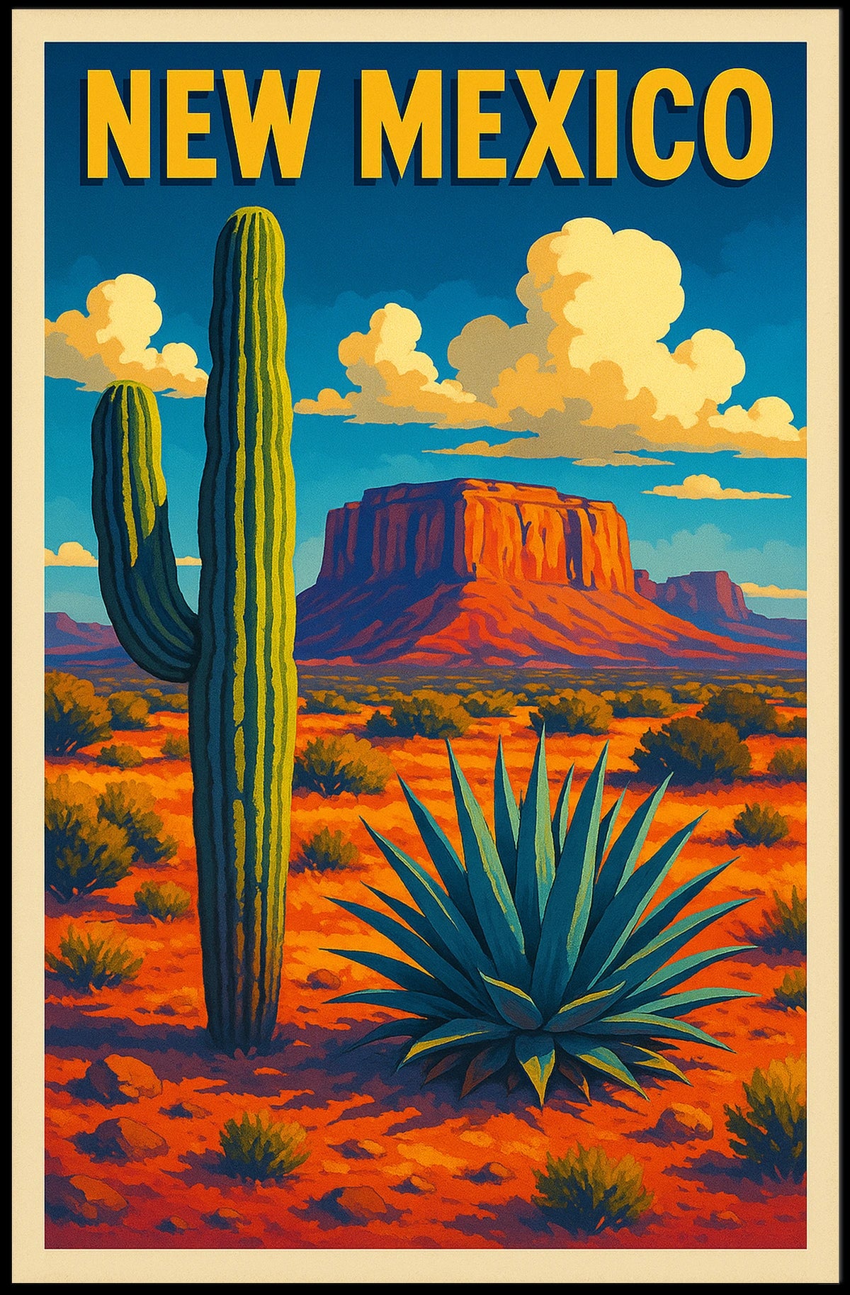 New Mexico Desert Landscape Poster