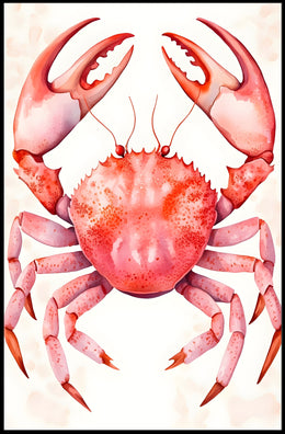 Crab Poster Vibrant Coastal Wall Art Print