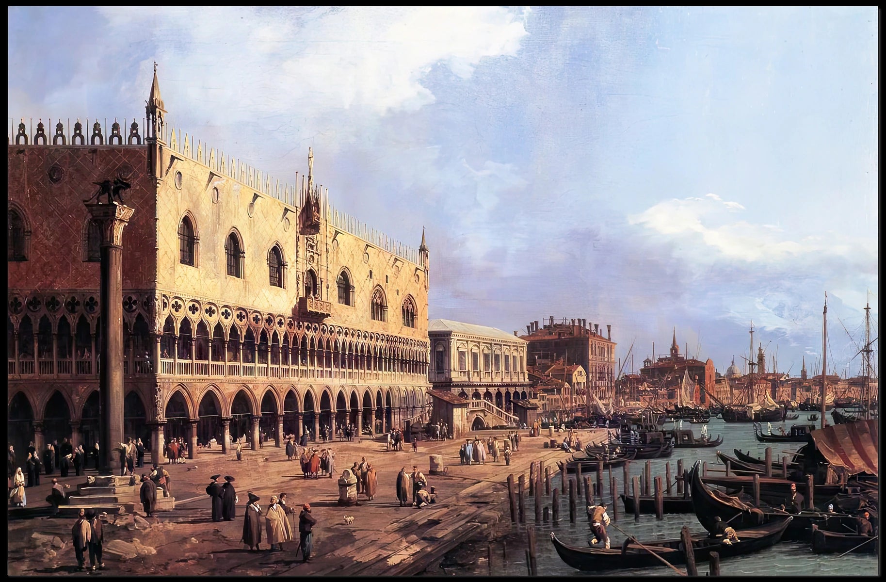 Venice Renaissance Waterfront Scene in Urban or Cityscape Poster