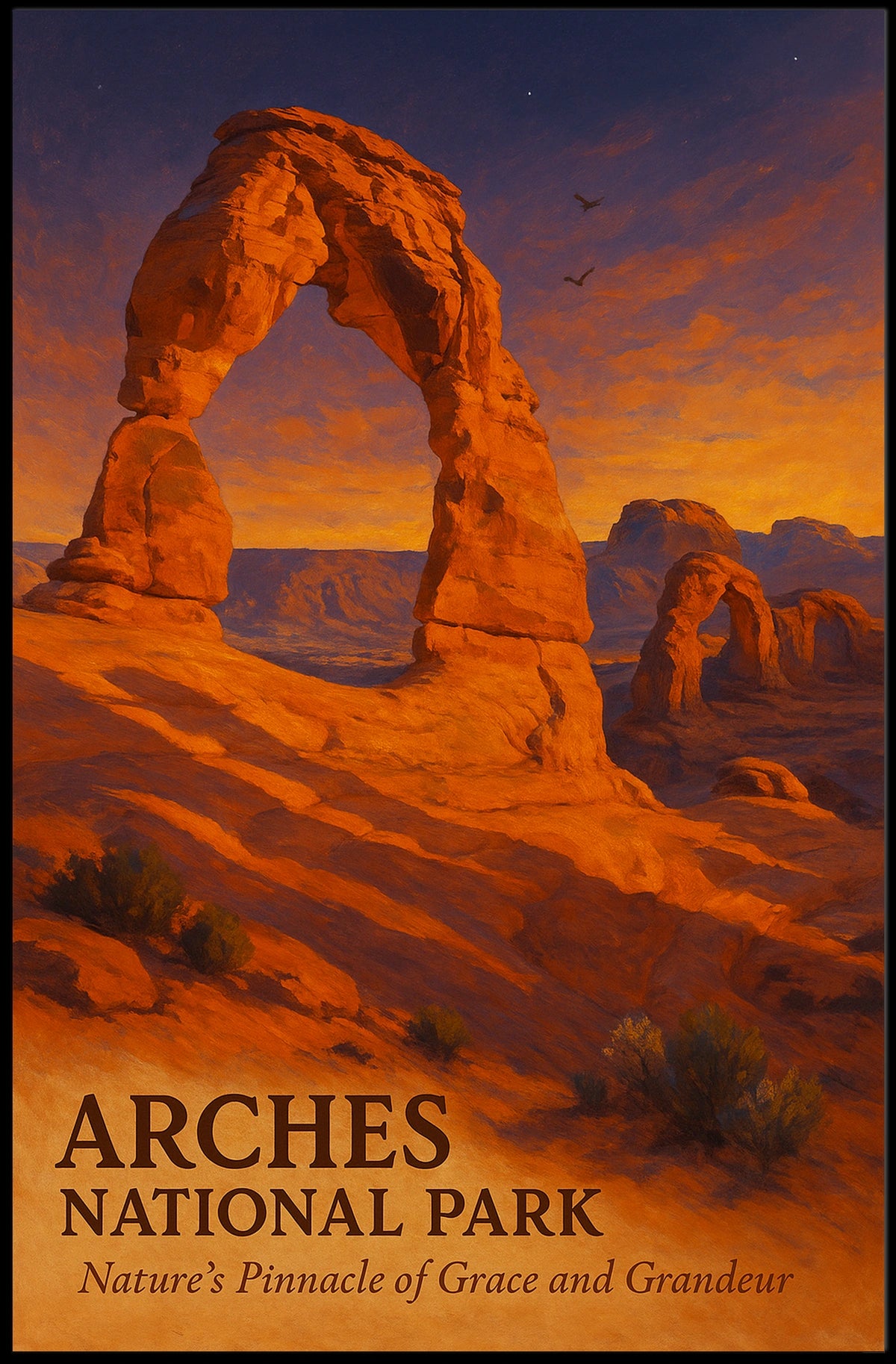 Delicate Arch Sunset: Majestic Nature Wall Art