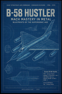 B-58 Hustler Blueprint of Supersonic Mastery Poster