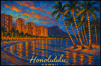 Honolulu Hawaii Wanderlust Beach Photography Poster
