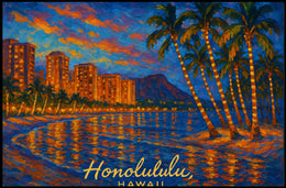 Honolulu Hawaii Wanderlust Beach Photography Poster