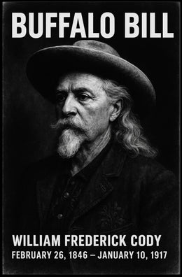 Buffalo Bill Western Historical Portrait Poster