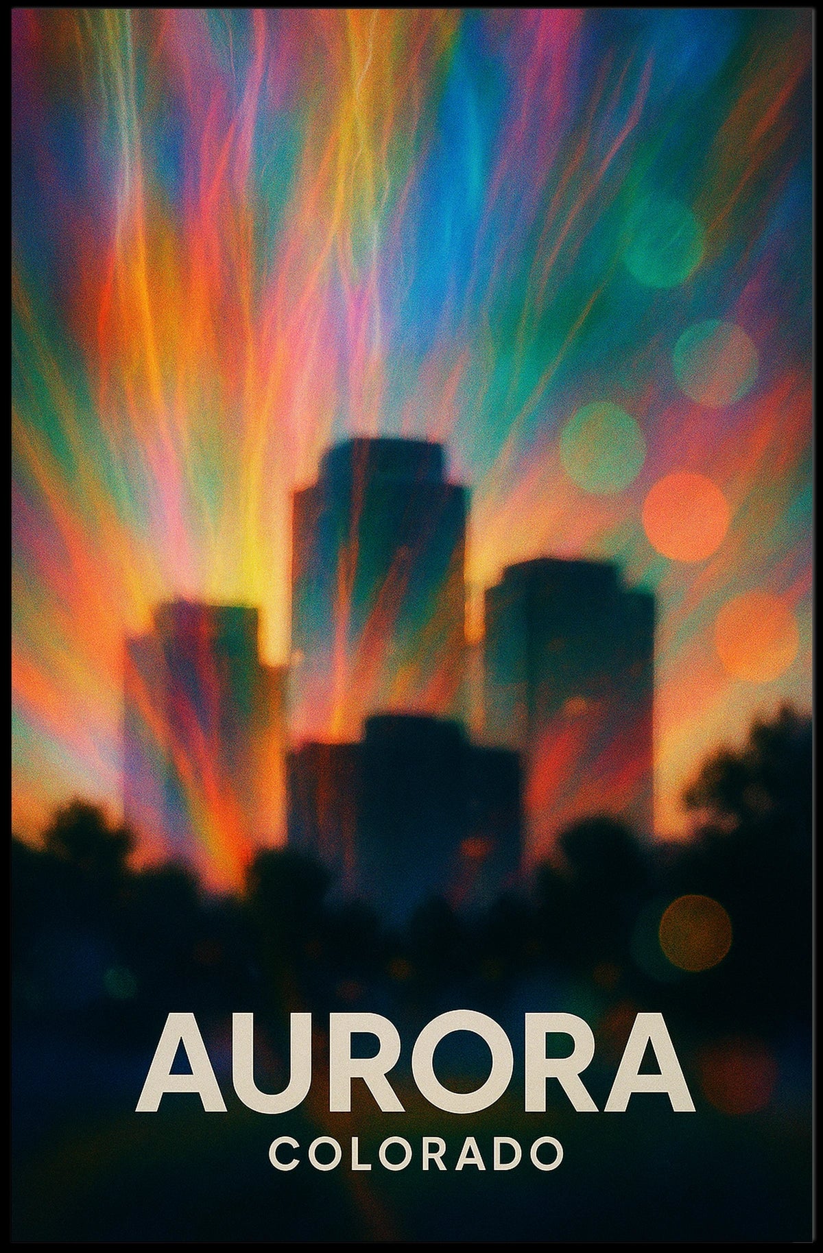 Aurora Colorado Scenic Travel Photography Realism Poster