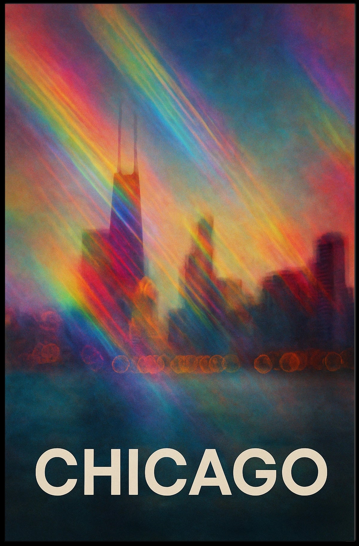 Chicago Skyline Photography Realism Wanderlust Poster