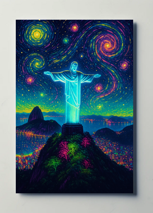 Christ the Redeemer Artistic Landscape Artistic Poster