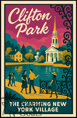 Clifton Park Vintage Charm Travel Poster