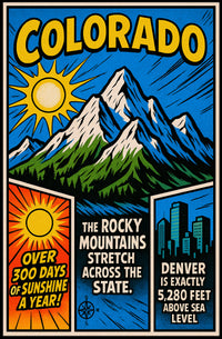 Colorado Mile High City Poster
